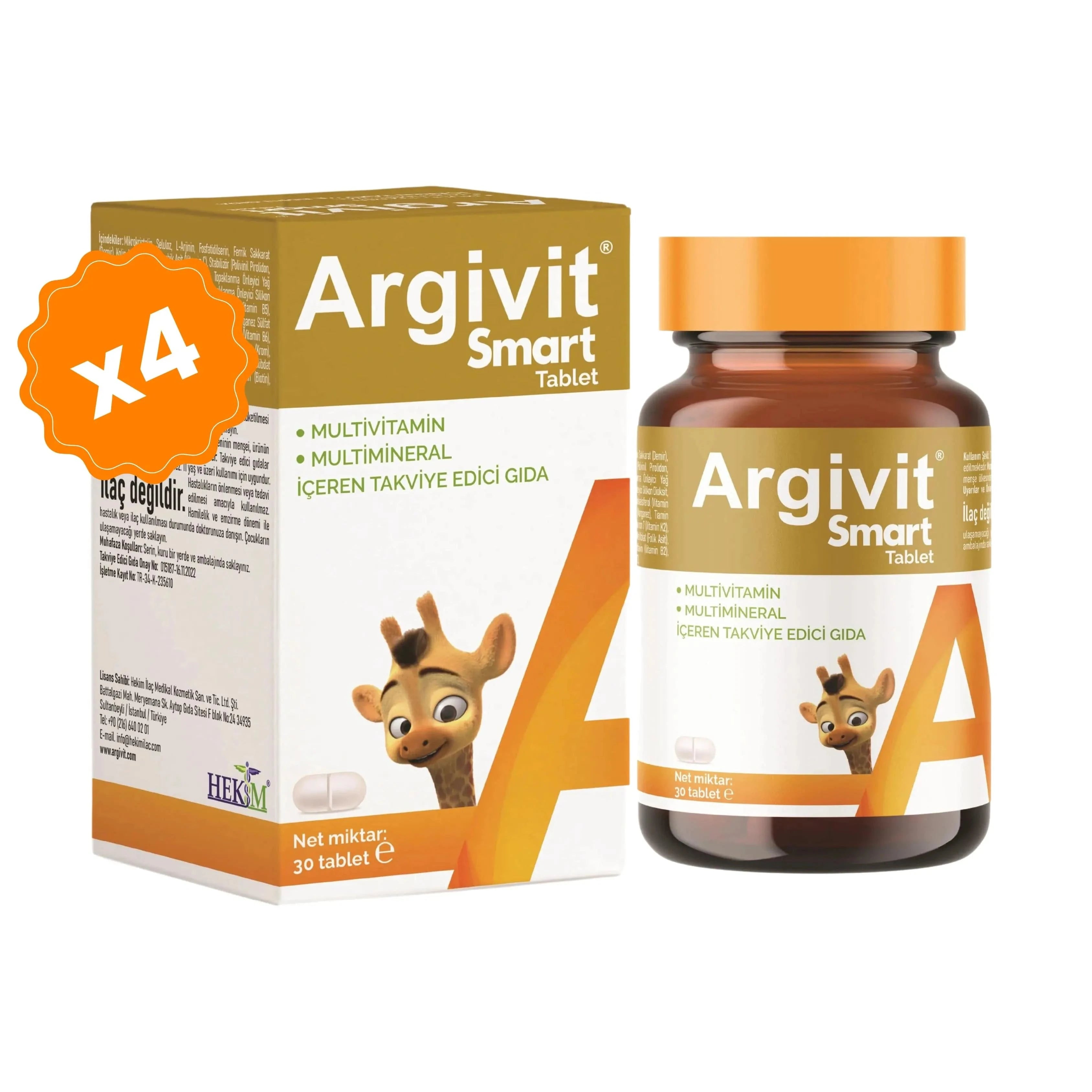 argivit Supplements Argivit Smart Tablet 4 X 30 Tablets