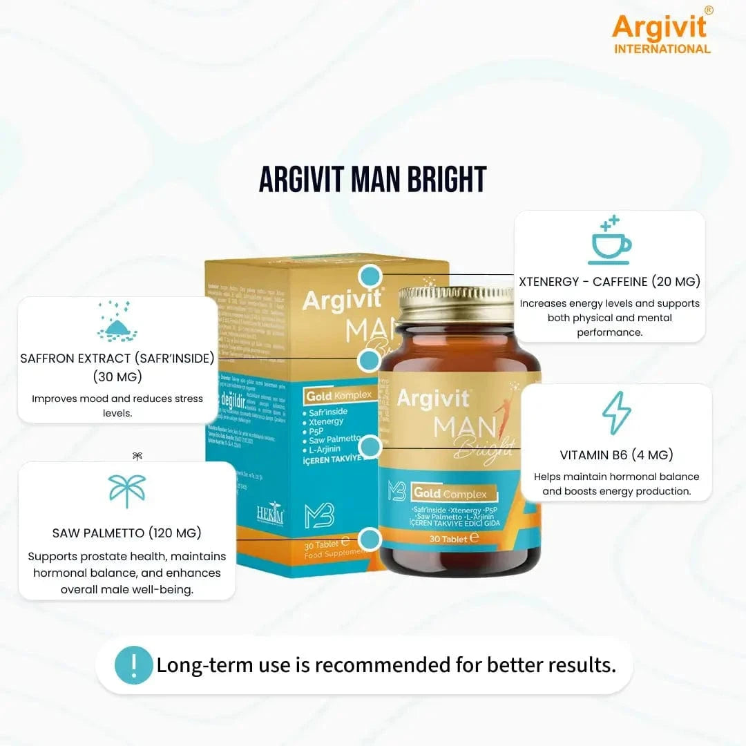 Argivit Man Bright Gold Complex 30 Tablets argivit