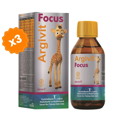 argivit Supplements Argivit Focus Syrup 3 X 150 ml