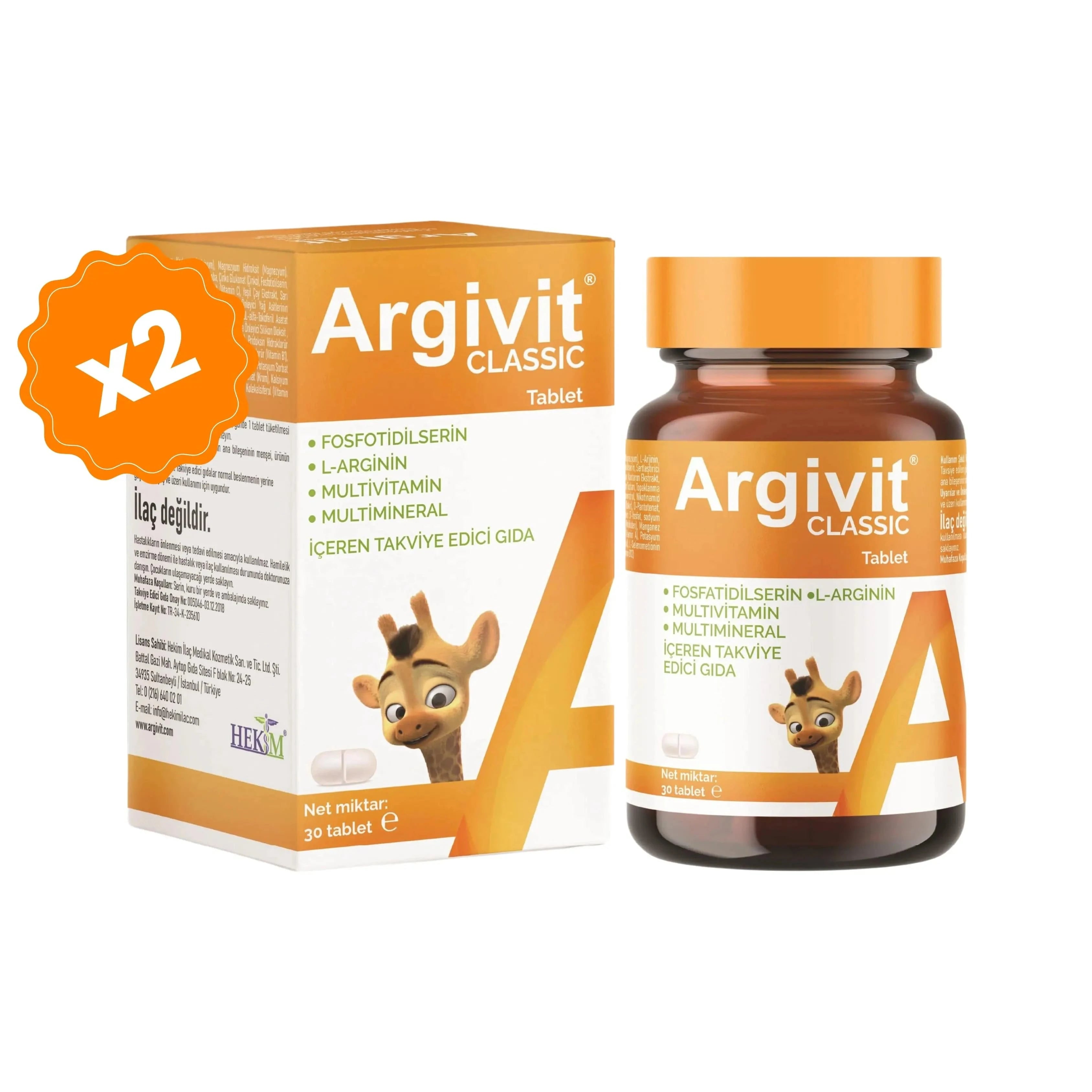 argivit Food Supplement Argivit Classic 2 X 30 Tablets