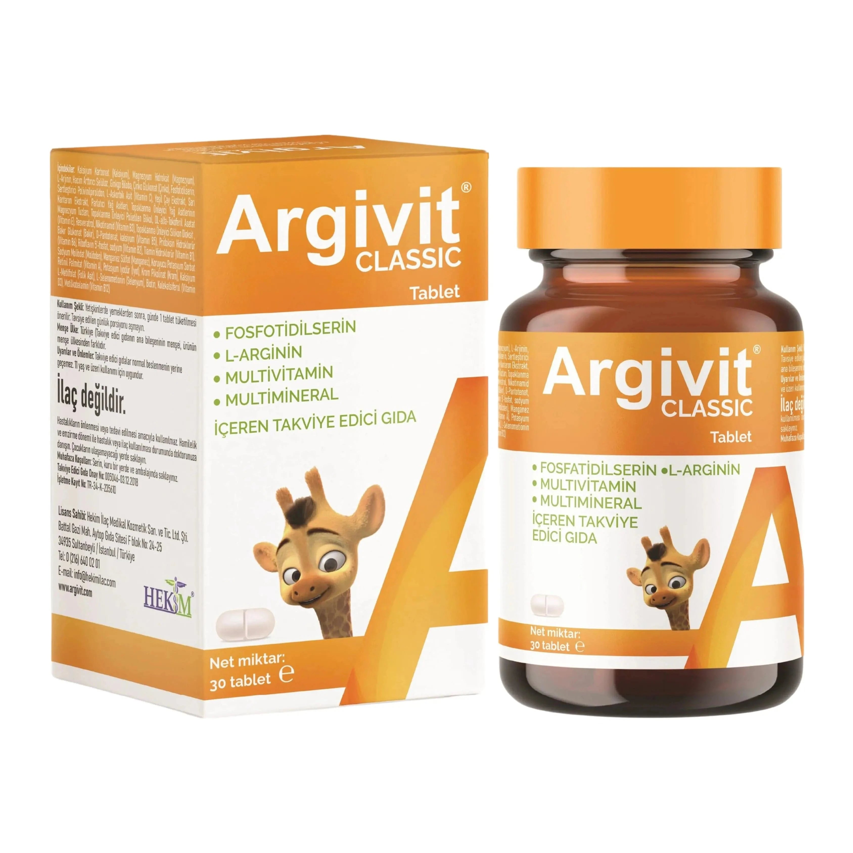 argivit Food Supplement Argivit Classic 30 Tablets