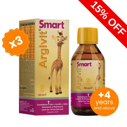argivit Supplements Argivit Smart Syrup 3 X 150 ml