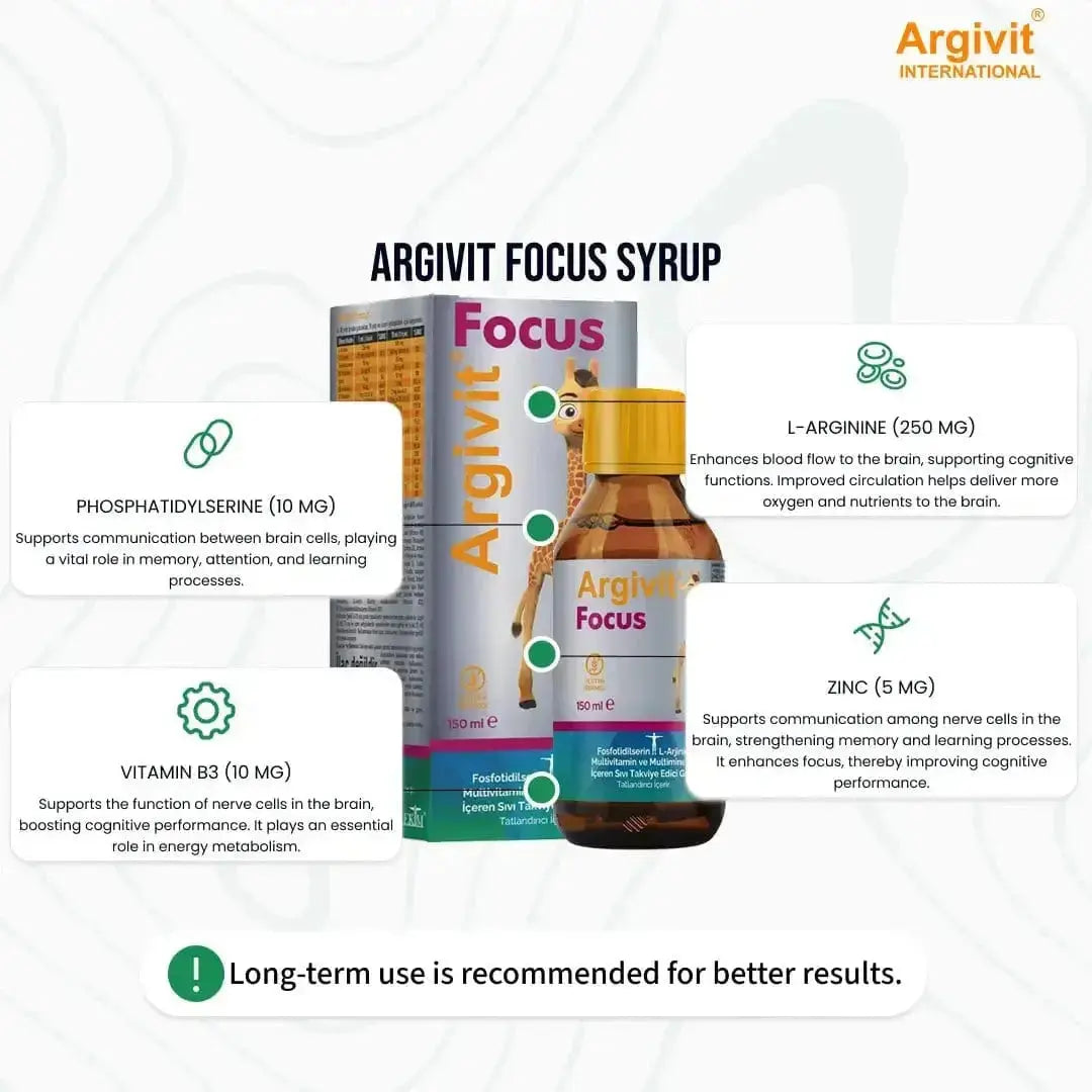 Argivit Focus Syrup 150 ml - Boost Health & Concentration